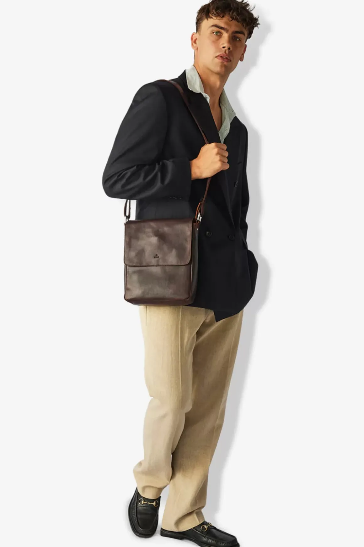 Catania Crossbody Julian Dark Brown
