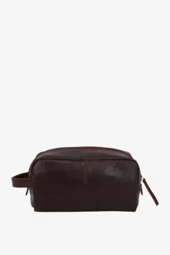 Catania Wash Bag Harry Dark Brown