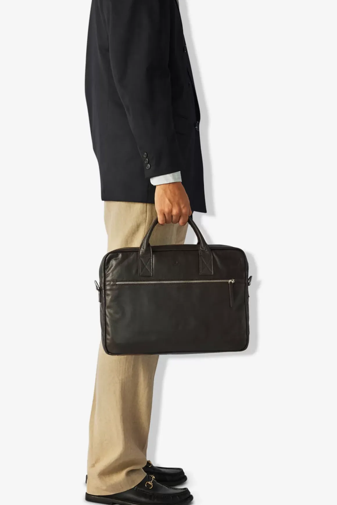 Prato Briefcase Axel Dark Brown