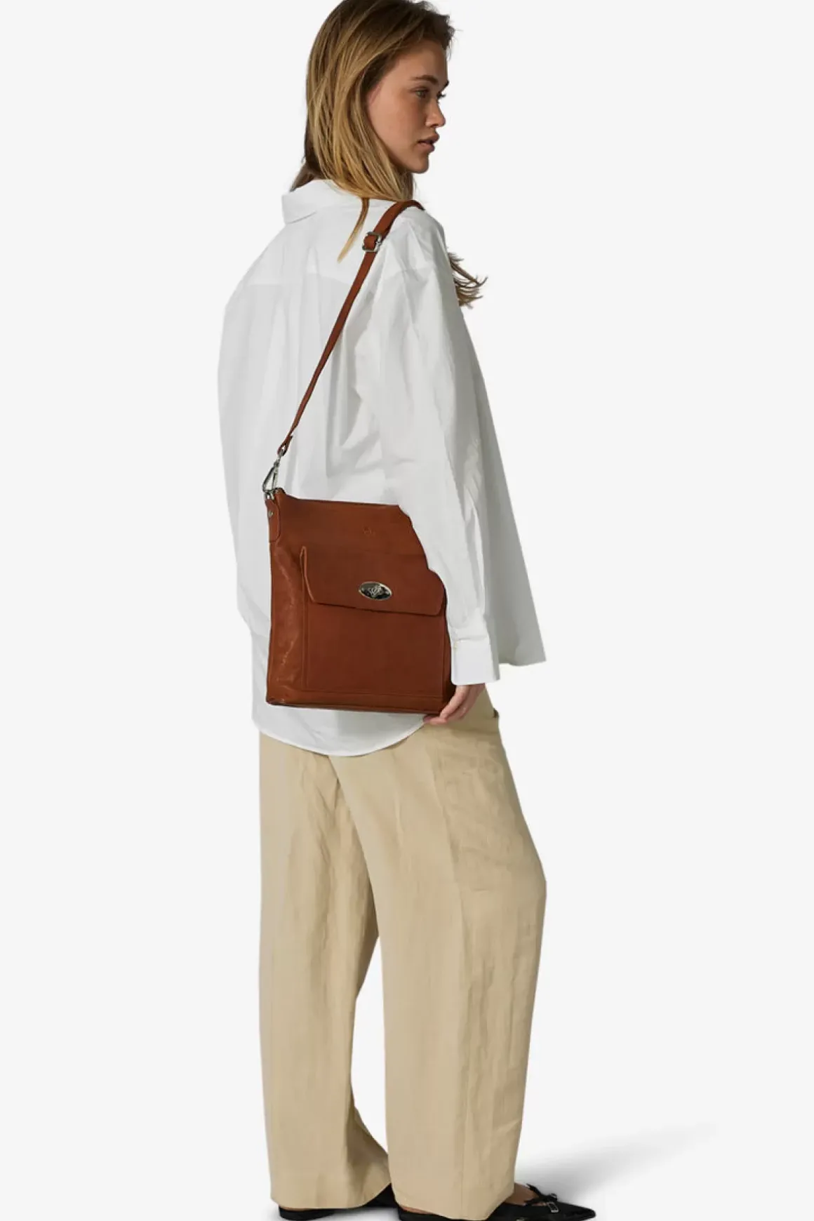 Ravenna Crossbody Bianca Cognac