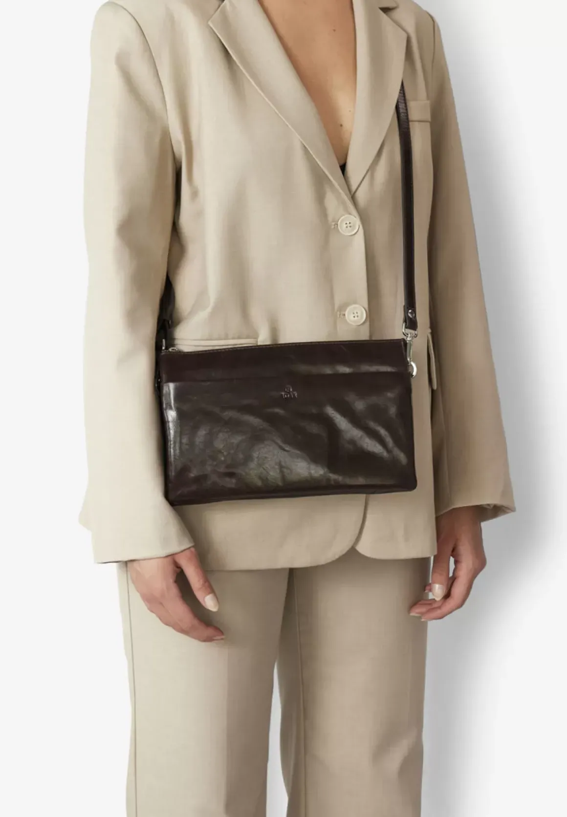 Salerno Combi Clutch Jasmina Dark Brown