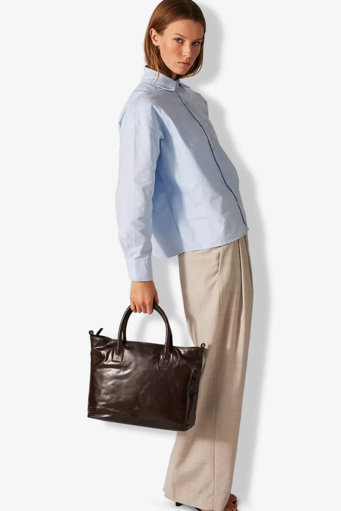 Salerno Shoulder Bag Vilde Dark Brown