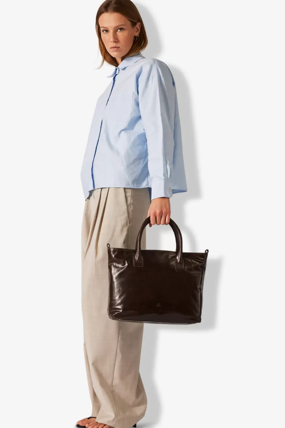 Salerno Shoulder Bag Vilde Dark Brown